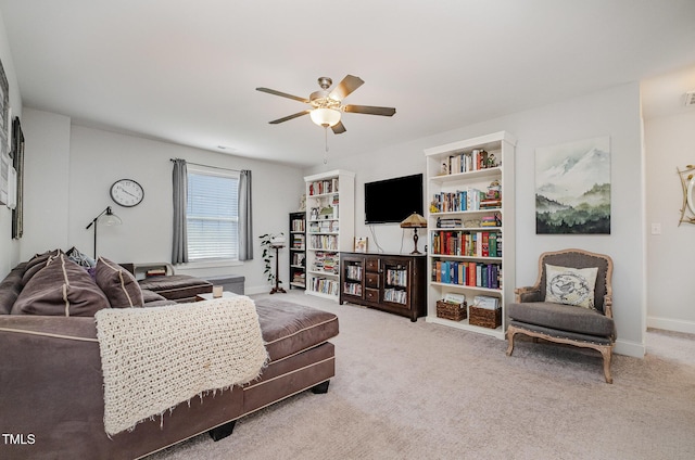 3082 Cascade Dr, Burlington, NC 27217 - living room with a ceiling fan and carpet