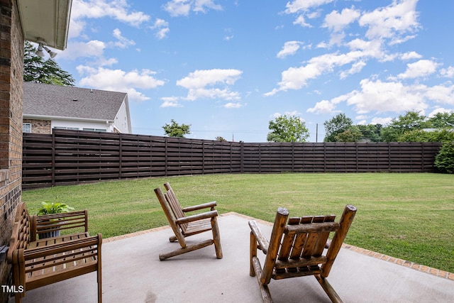 3082 Cascade Dr, Burlington, NC 27217 - fenced backyard featuring a patio