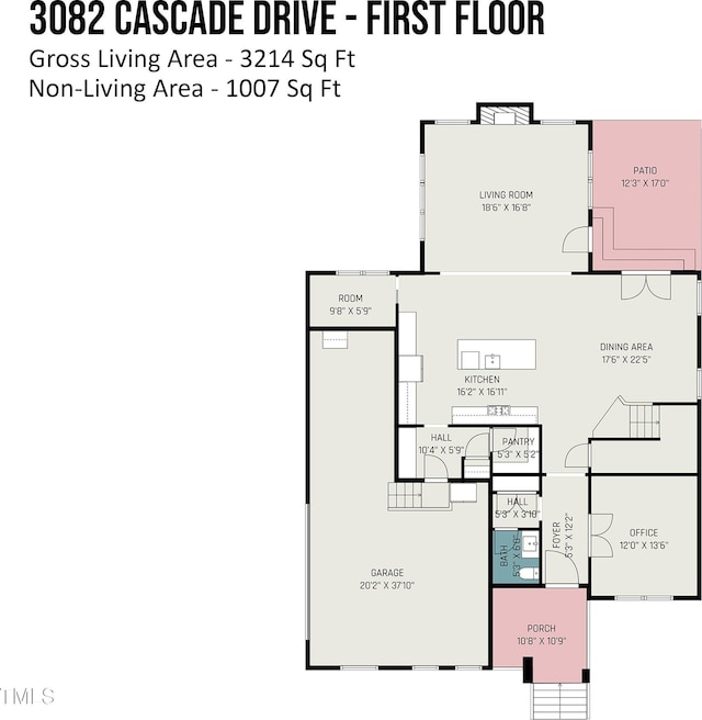 3082 Cascade Dr, Burlington, NC 27217 - view of floor plan / room layout
