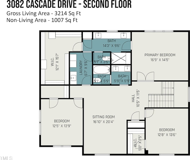 3082 Cascade Dr, Burlington, NC 27217 - view of home floor plan