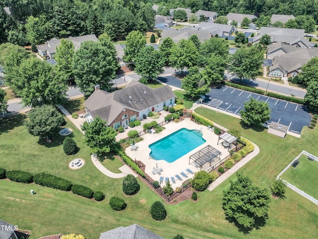 936 Blue Bird Ln, Wake Forest, NC 27587 - drone / aerial view of a pool