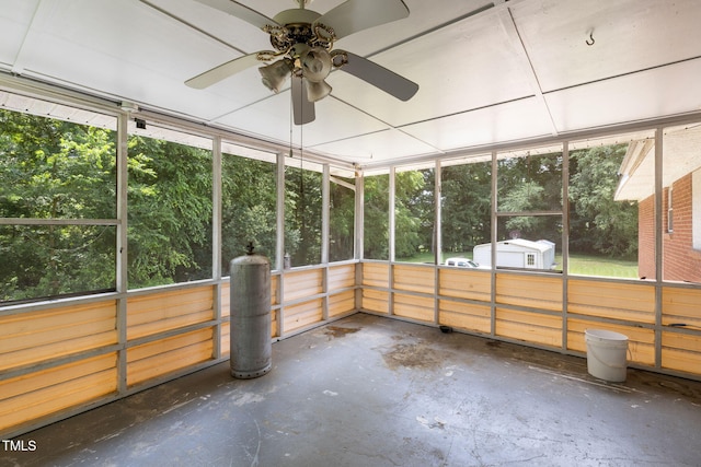 1319 Legend Rd, Raleigh, NC 27603 - unfurnished sunroom with ceiling fan