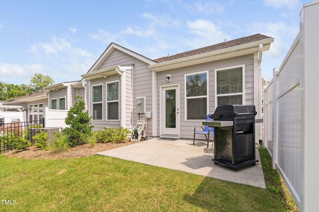 1066 Bingley Dr, Durham, NC 27703 - rear view of property featuring a patio area