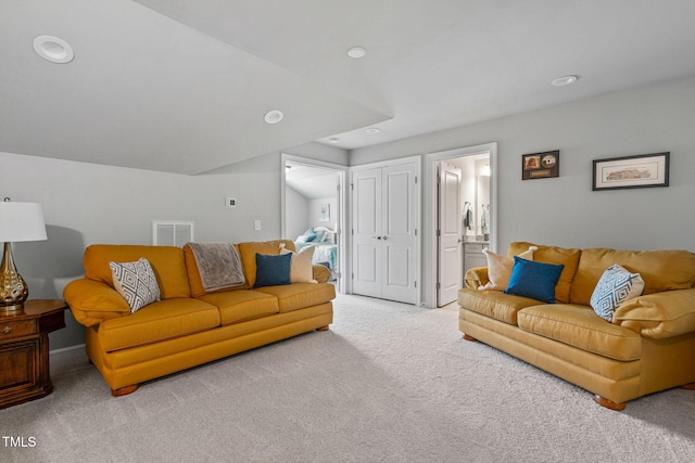 1066 Bingley Dr, Durham, NC 27703 - living area featuring carpet and recessed lighting