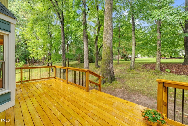 7 Nadeau Ct, Durham, NC 27704 - deck with view of scattered trees