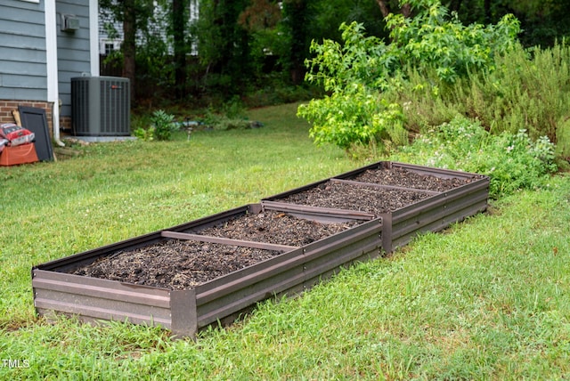 7 Nadeau Ct, Durham, NC 27704 - view of grassy yard with a garden