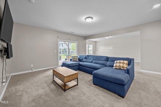 1304 Bromby Ave, Knightdale, NC 27545 - living room featuring light colored carpet