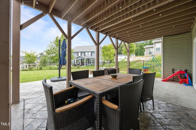 1304 Bromby Ave, Knightdale, NC 27545 - view of patio / terrace with outdoor dining space