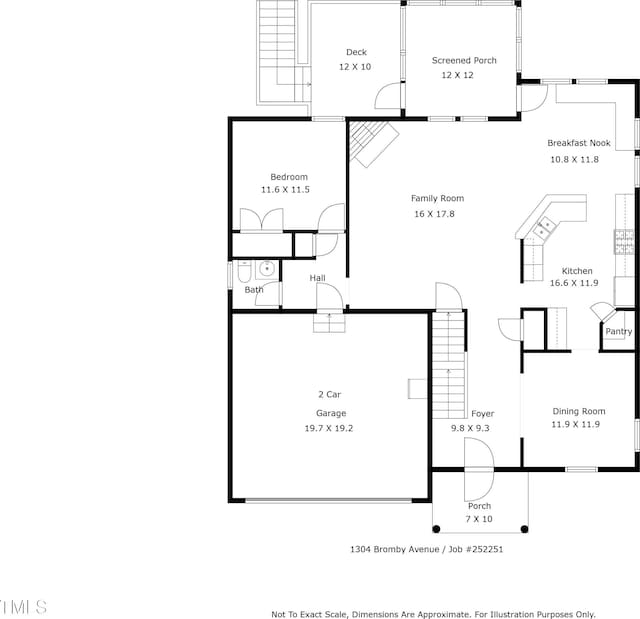 1304 Bromby Ave, Knightdale, NC 27545 - view of floor plan / room layout