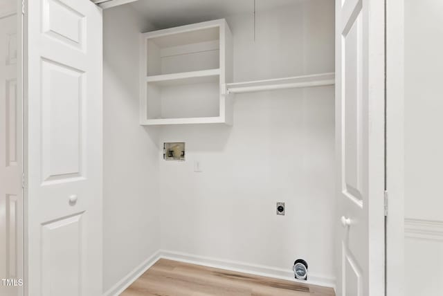 104 S Nikol Way, Clayton, NC 27520 - laundry area with electric dryer hookup, light wood finished floors, and washer hookup