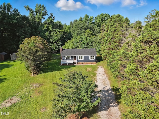 104 S Nikol Way, Clayton, NC 27520 - aerial view of property and surrounding area with a forest