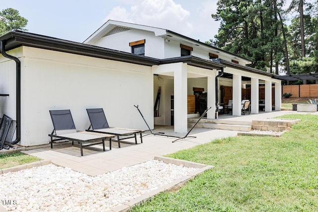 1523 Ivy Ln, Raleigh, NC 27609 - rear view of property featuring a patio