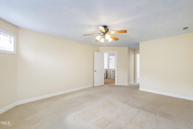 2944 Ballybunion Way, Raleigh, NC 27613 - spare room featuring ceiling fan and light colored carpet