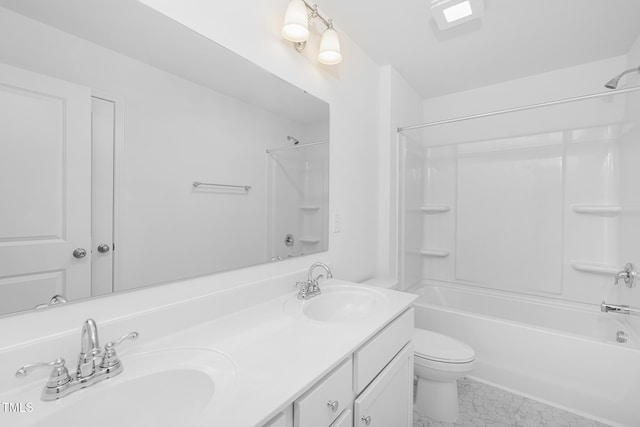 34 Mable Ct Unit 22, Lillington, NC 27546 - full bathroom with double vanity, shower / tub combination, and tile patterned floors