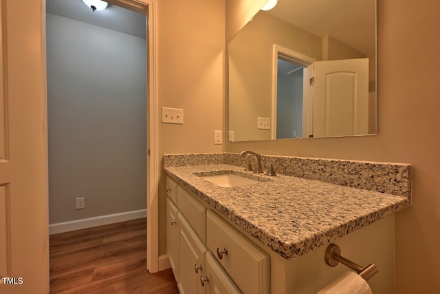 369 Historic Village Dr, Roxboro, NC 27574 - bathroom featuring wood finished floors and vanity