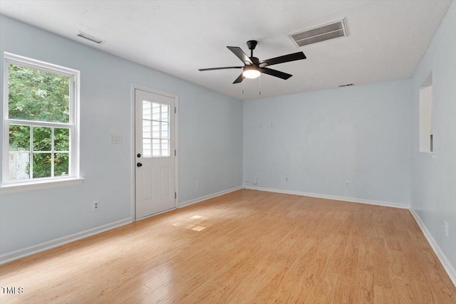 2733 Midway Park Ct, Raleigh, NC 27610 - spare room with light wood finished floors and ceiling fan
