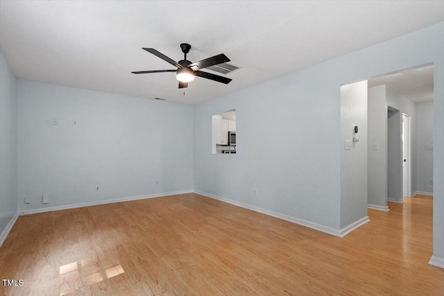 2733 Midway Park Ct, Raleigh, NC 27610 - unfurnished room with light wood-style floors and a ceiling fan
