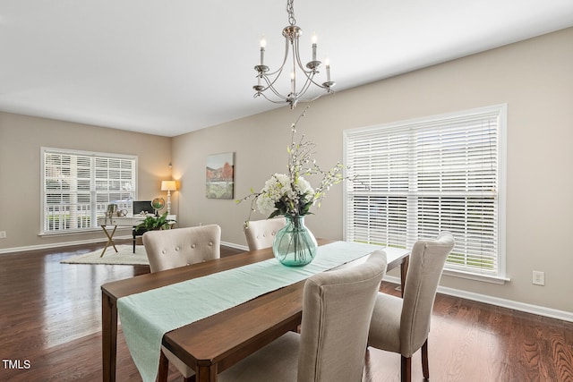 1201 Woodlands Creek Way, Apex, NC 27502 - dining room featuring a chandelier and wood finished floors