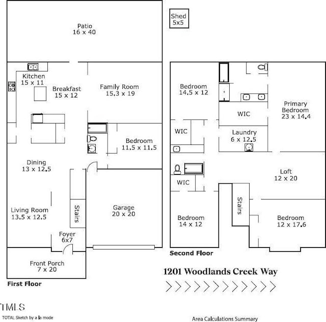 1201 Woodlands Creek Way, Apex, NC 27502 - view of property floor plan