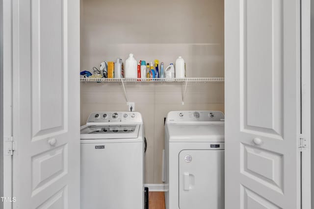 2714 Magnolia Tree Ln, Durham, NC 27703 - washroom featuring separate washer and dryer