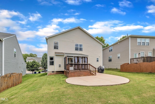 2714 Magnolia Tree Ln, Durham, NC 27703 - rear view of property with a patio area and a wooden deck