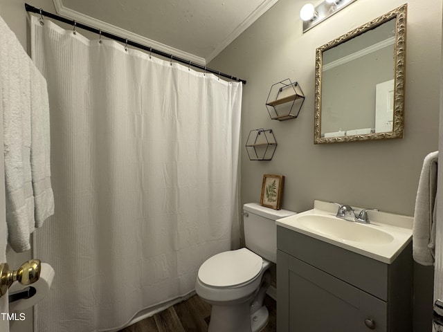 122 S 5th St, Spring Lake, NC 28390 - full bath featuring ornamental molding, wood finished floors, and vanity