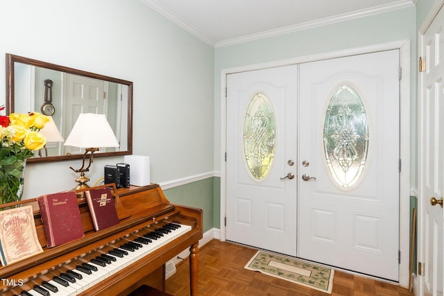 1312 Hampton Valley Rd, Cary, NC 27511 - entrance foyer with crown molding and baseboards