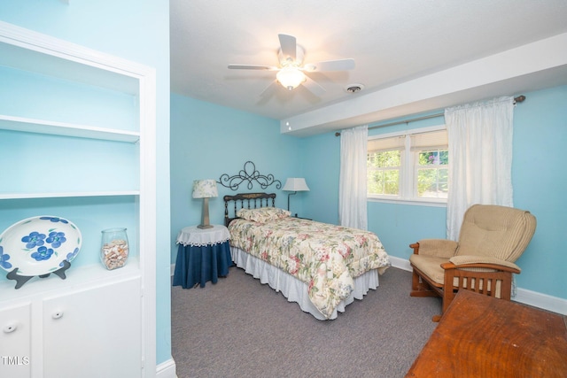 1312 Hampton Valley Rd, Cary, NC 27511 - carpeted bedroom with baseboards and a ceiling fan