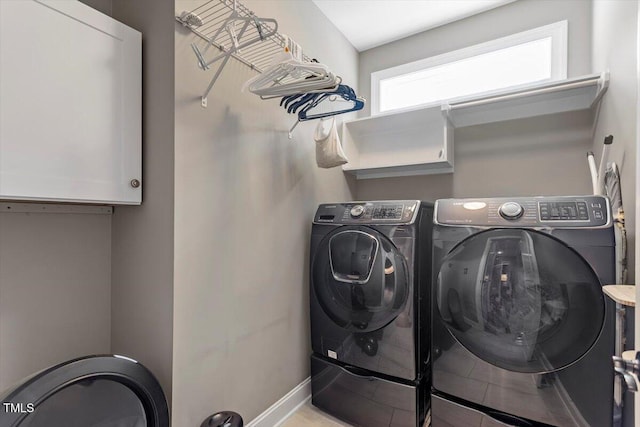 1203 Smith Creek Way, Wake Forest, NC 27587 - laundry room featuring washing machine and clothes dryer and baseboards