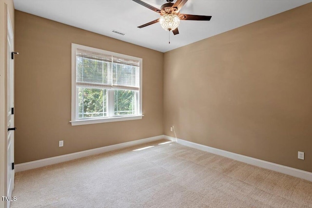 1203 Smith Creek Way, Wake Forest, NC 27587 - spare room featuring ceiling fan and light carpet