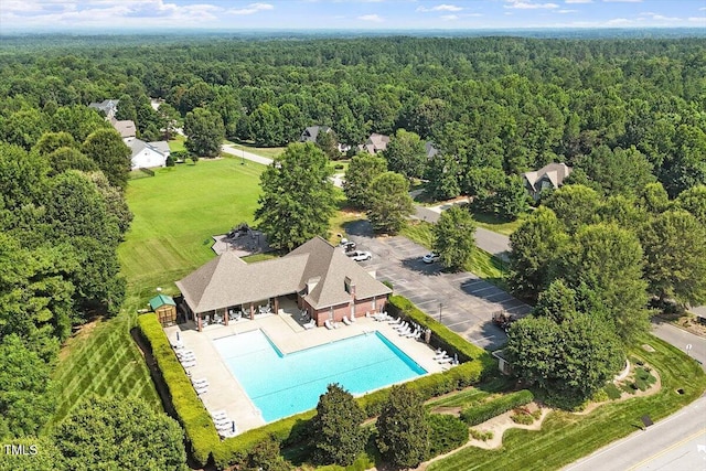 1203 Smith Creek Way, Wake Forest, NC 27587 - drone / aerial view of a heavily wooded area