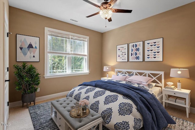 1203 Smith Creek Way, Wake Forest, NC 27587 - bedroom with carpet floors and ceiling fan