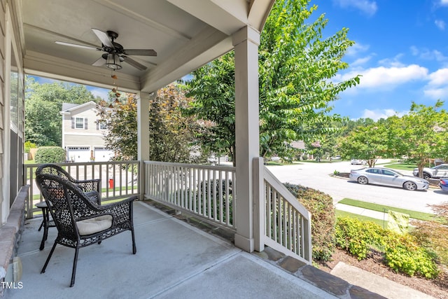 2700 Banks Lake Ct, Fuquay Varina, NC 27526 - porch with a ceiling fan