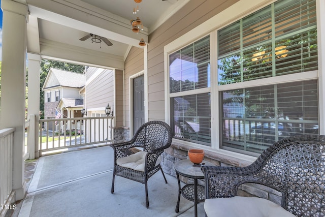 2700 Banks Lake Ct, Fuquay Varina, NC 27526 - porch with a ceiling fan