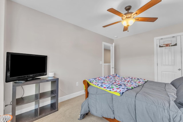 2700 Banks Lake Ct, Fuquay Varina, NC 27526 - carpeted bedroom featuring a ceiling fan and a closet