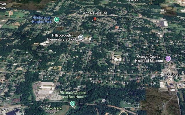 422 Revere Rd, Hillsborough, NC 27278 - aerial view of property's location