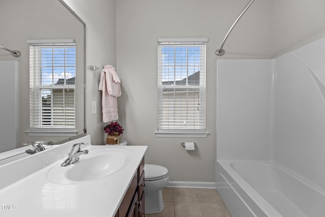316 Hilliard Forest Dr, Cary, NC 27519 - bathroom with vanity, tile patterned floors, and shower / tub combination