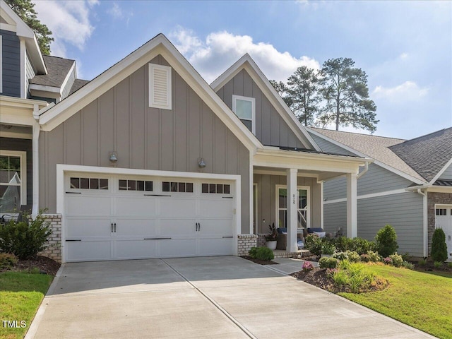 820 Whistable Ave, Wake Forest, NC 27587 - craftsman-style home featuring board and batten siding, covered porch, concrete driveway, and a garage