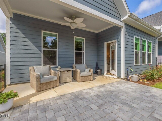 820 Whistable Ave, Wake Forest, NC 27587 - view of patio featuring a ceiling fan