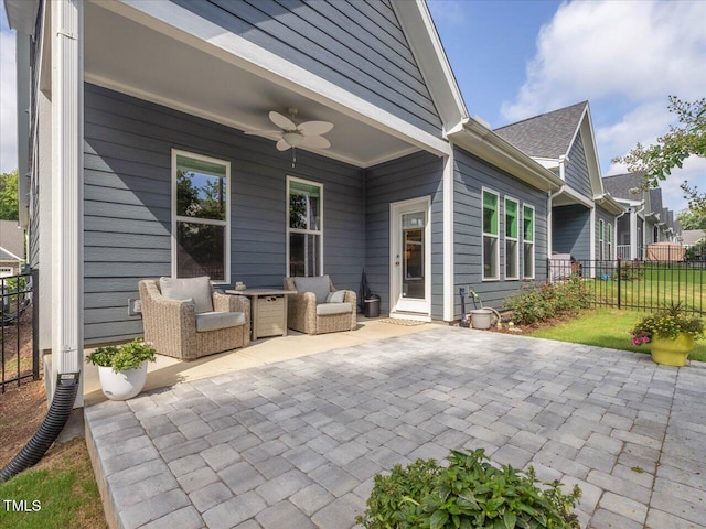 820 Whistable Ave, Wake Forest, NC 27587 - view of patio featuring a ceiling fan