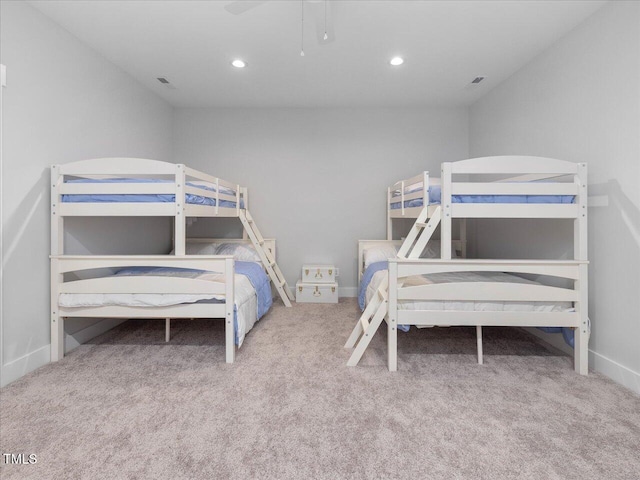 820 Whistable Ave, Wake Forest, NC 27587 - carpeted bedroom with recessed lighting and a ceiling fan