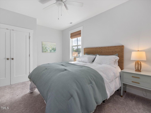 820 Whistable Ave, Wake Forest, NC 27587 - bedroom featuring carpet floors, a closet, and ceiling fan