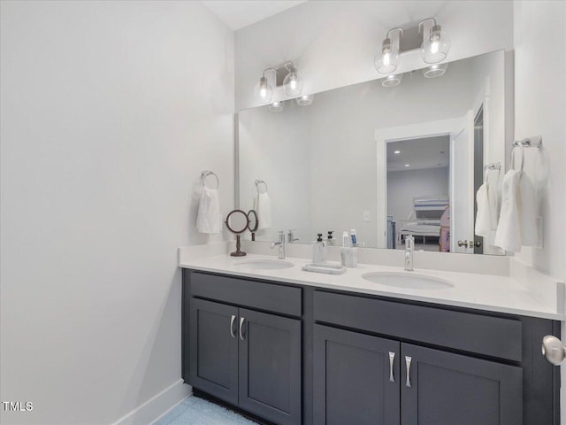 820 Whistable Ave, Wake Forest, NC 27587 - full bath featuring double vanity and baseboards