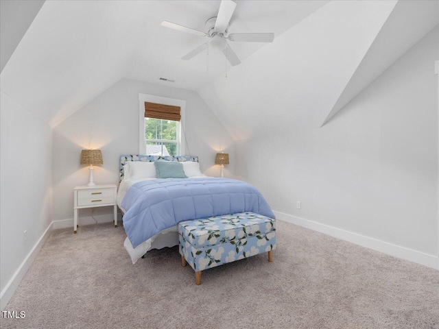 820 Whistable Ave, Wake Forest, NC 27587 - carpeted bedroom featuring vaulted ceiling and a ceiling fan