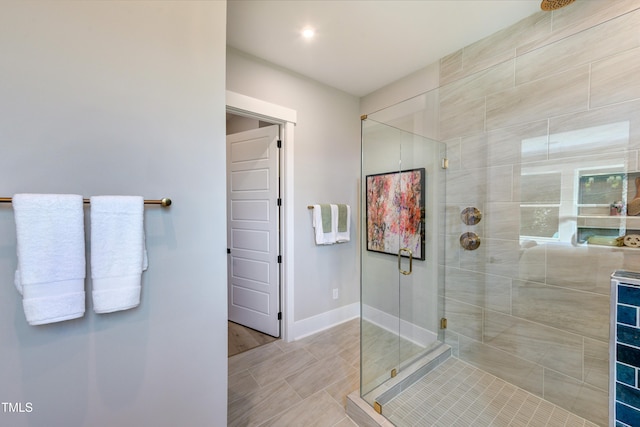 6104 Hope Farm Ln Unit 2, Wake Forest, NC 27587 - full bathroom with a tile shower and tile patterned flooring