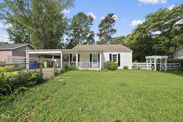 2510 Springhill Ave, Raleigh, NC 27603 - view of front of house with a carport and covered porch
