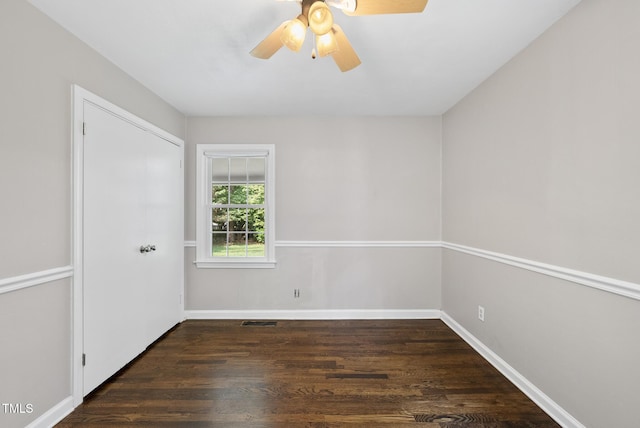2510 Springhill Ave, Raleigh, NC 27603 - spare room featuring wood finished floors and ceiling fan