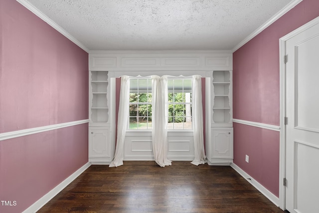 2510 Springhill Ave, Raleigh, NC 27603 - unfurnished bedroom with a textured ceiling, crown molding, and wood finished floors