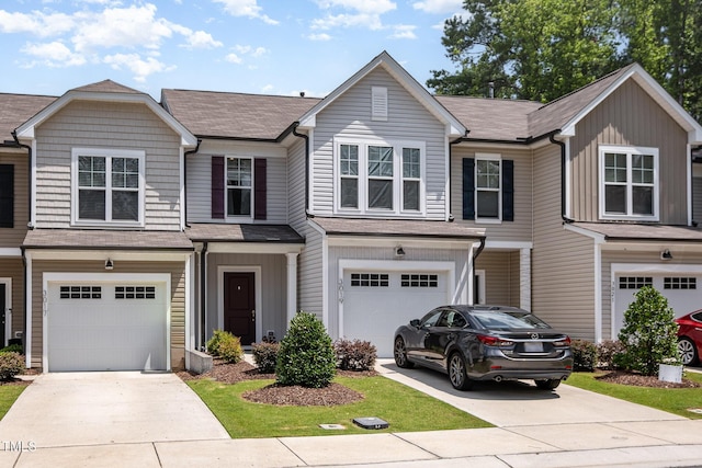 3019 Newfields Pl, Durham, NC 27703 - multi unit property with a garage, concrete driveway, and roof with shingles