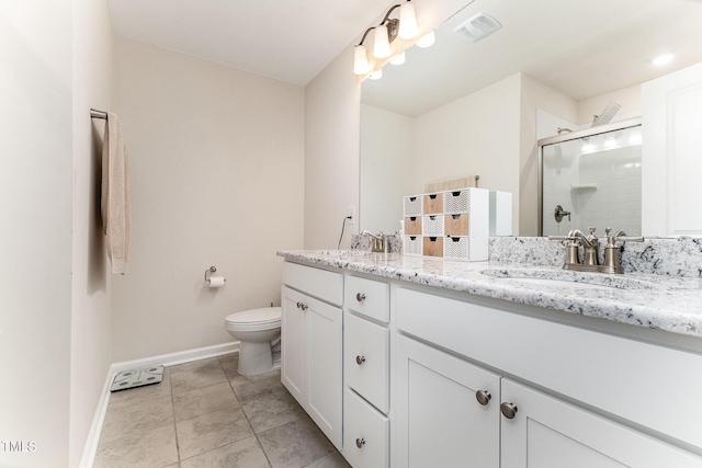 3019 Newfields Pl, Durham, NC 27703 - full bathroom featuring double vanity and a stall shower